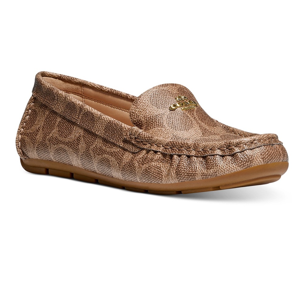 Coach Tan Signature Loafers for Women